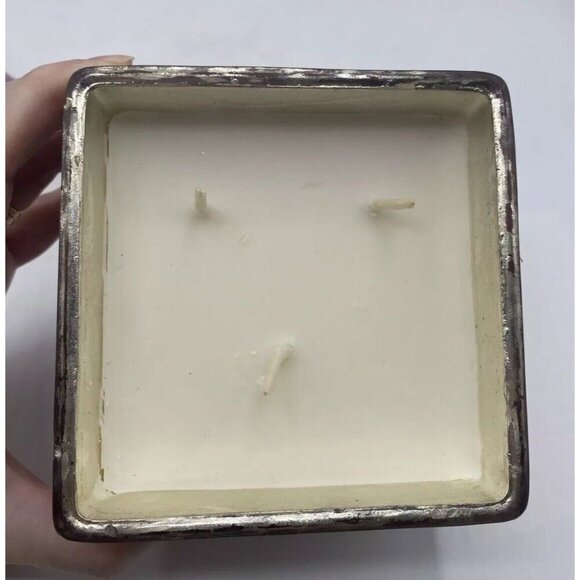 Anthropologie Snowflake House Evergreen & Embers Fragranced Cut Glass Candle - Picture 7 of 16